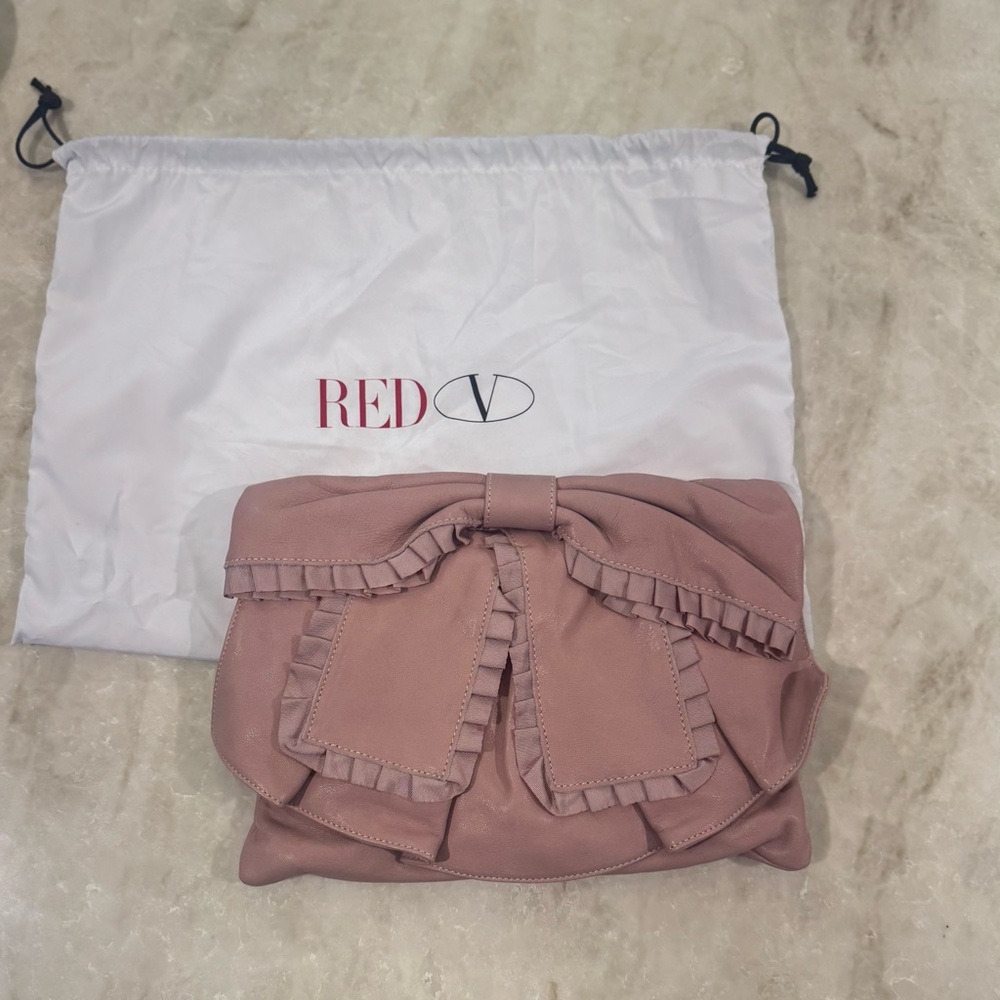 NWT! - Valentino RED - Light Pink Bow Bag with Ruffle Detail - NEW WITH TAGS!